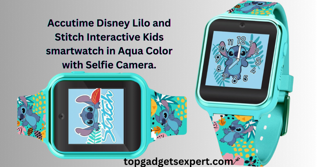 Accutime Disney Lilo and Stitch Interactive Kids Smart Watches with Cameras