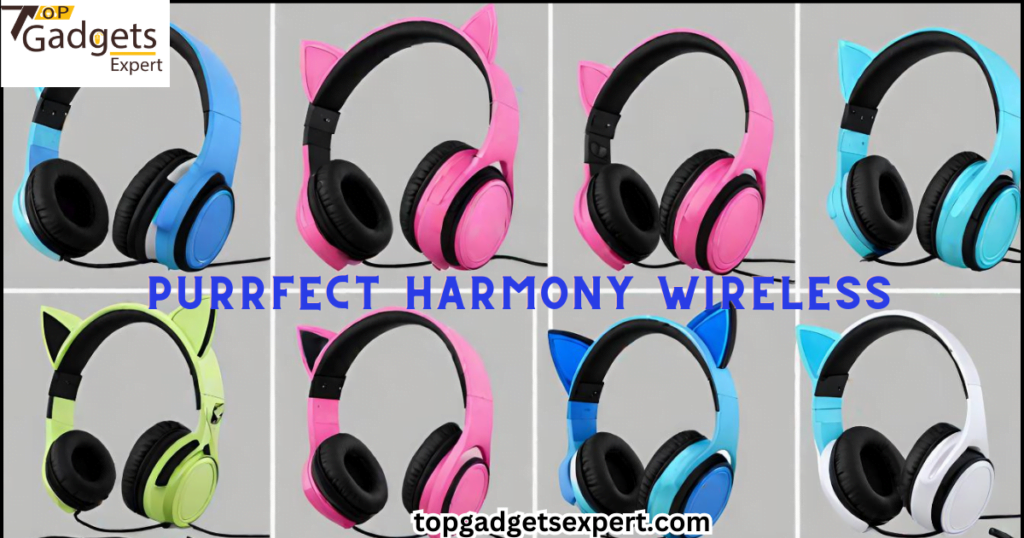 Porrect Harmony Wireless. Colorful Cat ear headphones. 